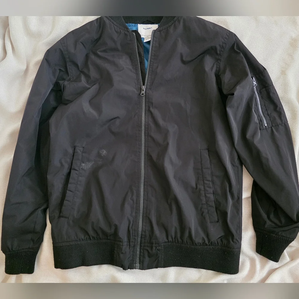 * Old Navy Boys Classic Black‎ Bomber Jacket, Cargo, Casual, Size XXL 18 BOYS